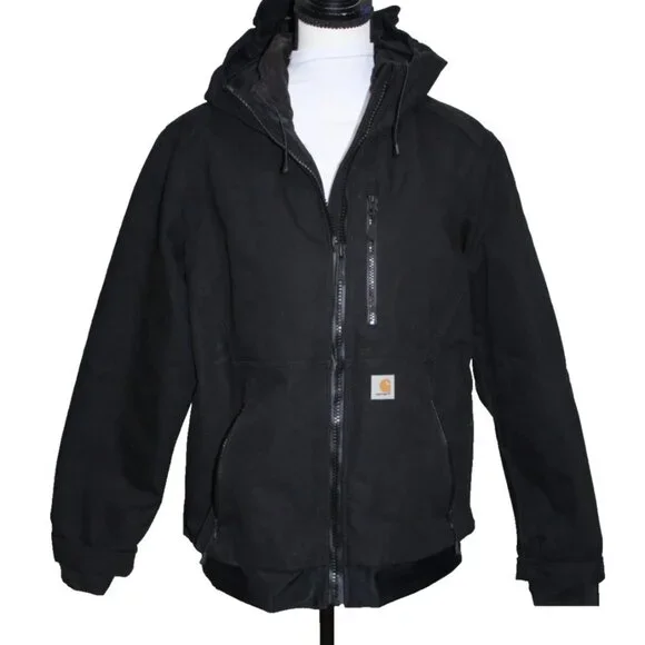 CARHARTT Womens L Black in Quick Duck Sawtooth Jacket Coat - Main Image